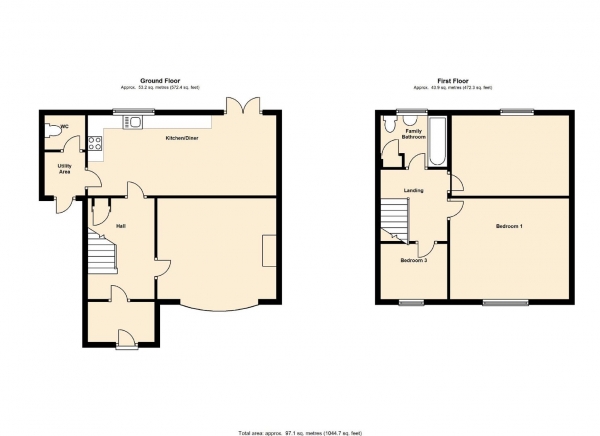 Floor Plan Image for 3 Bedroom Semi-Detached House for Sale in Onley Park, Willoughby