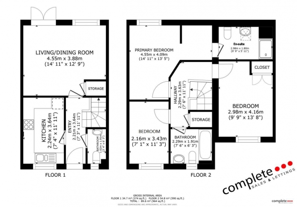 Floor Plan Image for 3 Bedroom Semi-Detached House for Sale in Fay Mews, Rugby