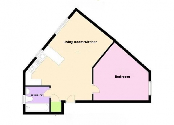 Floor Plan Image for 1 Bedroom Apartment for Sale in Creswell Place, Cawston, Rugby