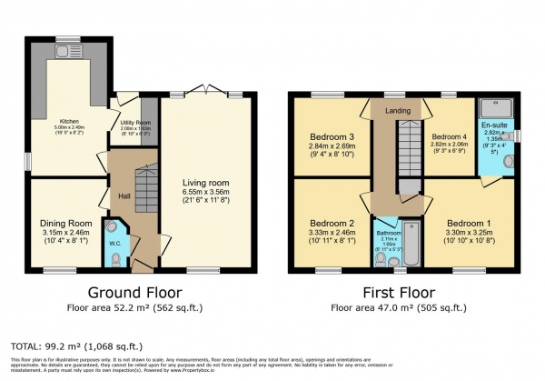 Floor Plan Image for 4 Bedroom Detached House for Sale in Berrybanks, Rugby