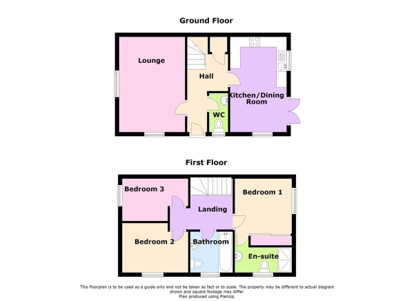 Floor Plan for 3 Bedroom Semi-Detached House for Sale in Hawthorn Close, Rugby, CV21, 1RF - Guide Price &pound275,000