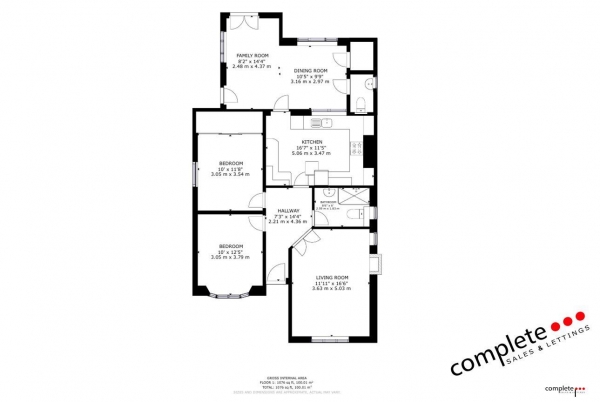 Floor Plan Image for 2 Bedroom Detached Bungalow for Sale in Newbold Road, Rugby