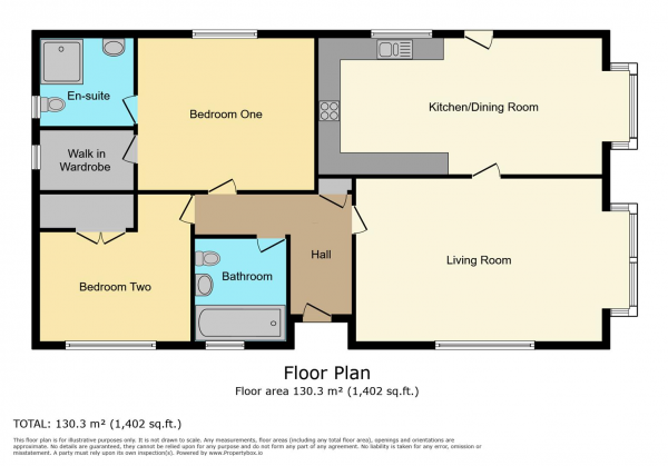 Floor Plan for 2 Bedroom Park Home for Sale in Treetops, Oxford Road, Princethorpe, Rugby, CV23, 9QE - OIRO &pound150,000