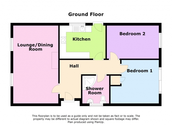 Floor Plan for 2 Bedroom Detached Bungalow for Sale in Benn Street, Rugby, CV22, 5LR - Guide Price &pound270,000