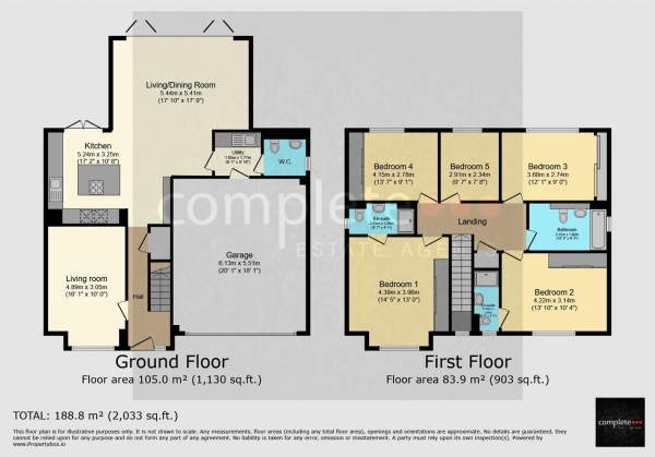 Floor Plan Image for 5 Bedroom Detached House for Sale in Normandy Fields Way, Kilsby