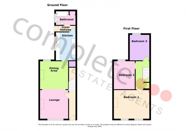 Floor Plan Image for 3 Bedroom Terraced House for Sale in Oxford Street, Rugby