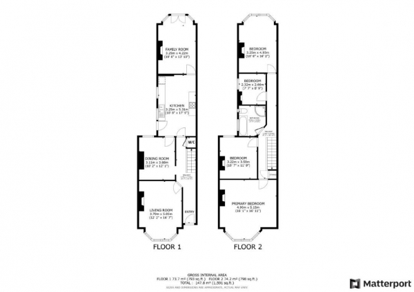 Floor Plan Image for 4 Bedroom Town House for Sale in Park Road, Rugby