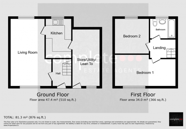 Floor Plan Image for 2 Bedroom Terraced House for Sale in Abbotsford Road, Nuneaton