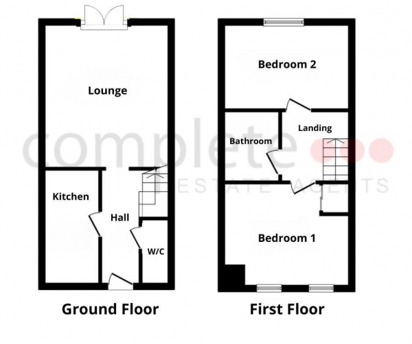 Floor Plan Image for 2 Bedroom Semi-Detached House for Sale in Holly Mews, Eden Park, Rugby