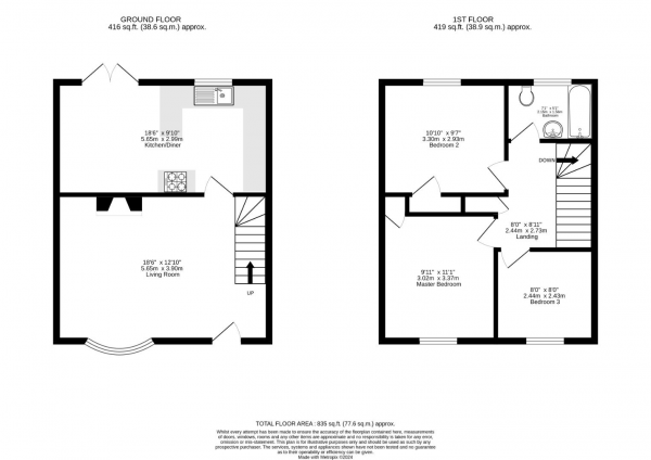 Floor Plan Image for 3 Bedroom Semi-Detached House for Sale in Maplin Road, Nether Hall, Leicester