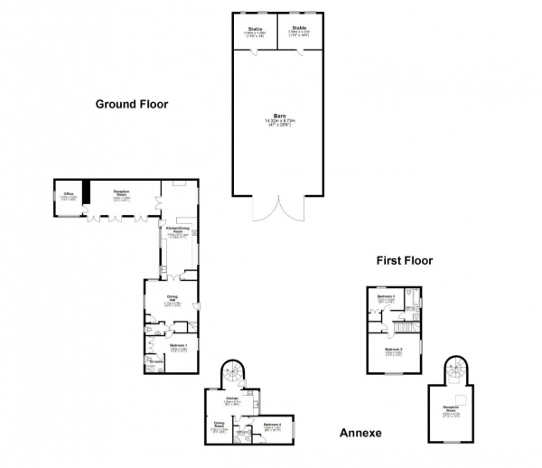 Floor Plan Image for 4 Bedroom Property for Sale in Fosseway, Sharnford, Leicestershire