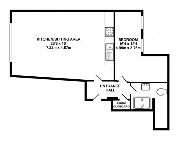 Floor Plan Image for 1 Bedroom Apartment for Sale in Chancery House, Millstone Lane, Leicester