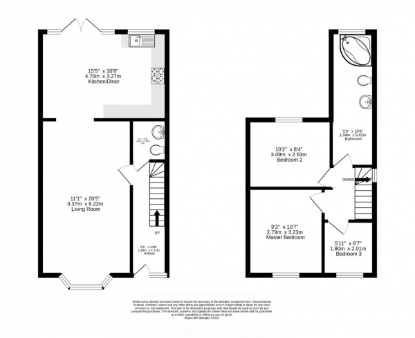 Floor Plan Image for 3 Bedroom Semi-Detached House for Sale in Gwencole Crescent, Rowley Fields, Leicester