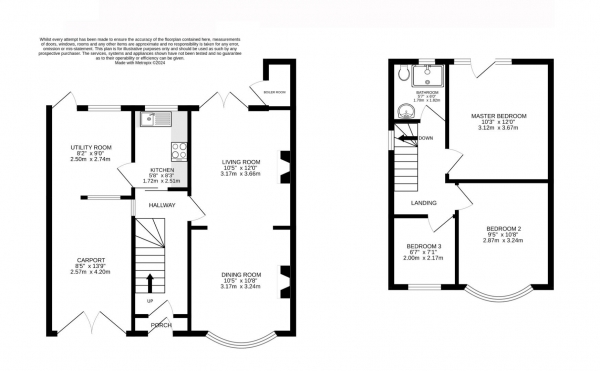 Floor Plan Image for 3 Bedroom Semi-Detached House for Sale in Taunton Road, Westcotes, Leicester