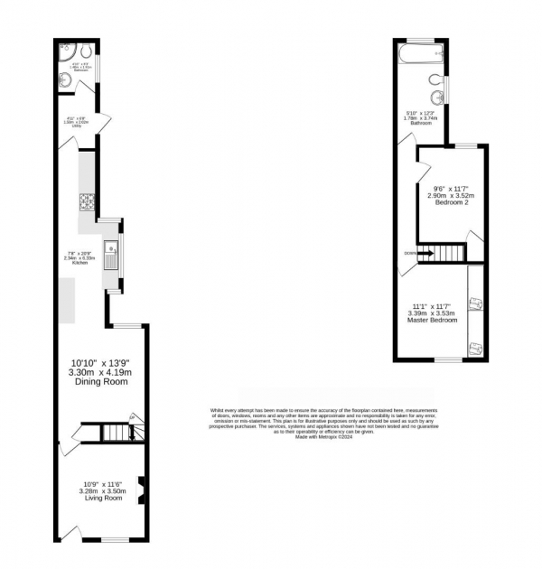 Floor Plan Image for 2 Bedroom Terraced House for Sale in Newmarket Street, Knighton, Leicester