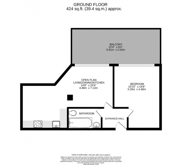 Floor Plan Image for 1 Bedroom Apartment for Sale in The Exchange, Lee Street, Leicester