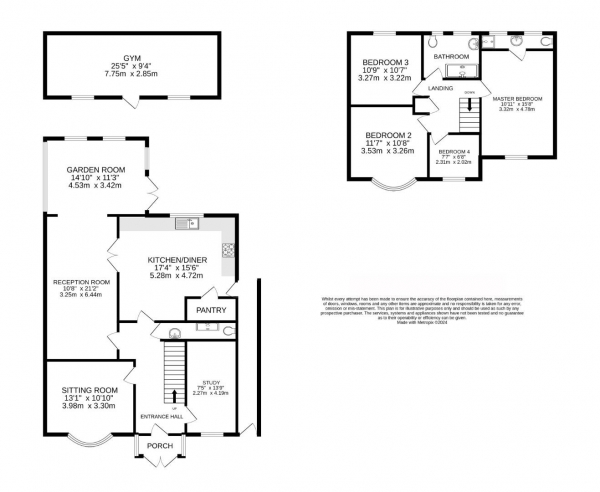 Floor Plan Image for 4 Bedroom Semi-Detached House for Sale in Wintersdale Road, Evington, Leicester