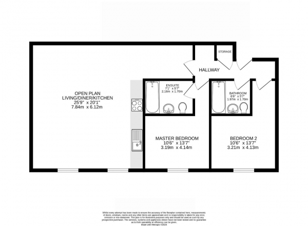 Floor Plan Image for 2 Bedroom Apartment for Sale in St George's Mill, Wimbledon Street, Leicester