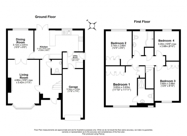 Floor Plan Image for 4 Bedroom Detached House for Sale in Kinchley Close, Bradgate Heights, Leicester