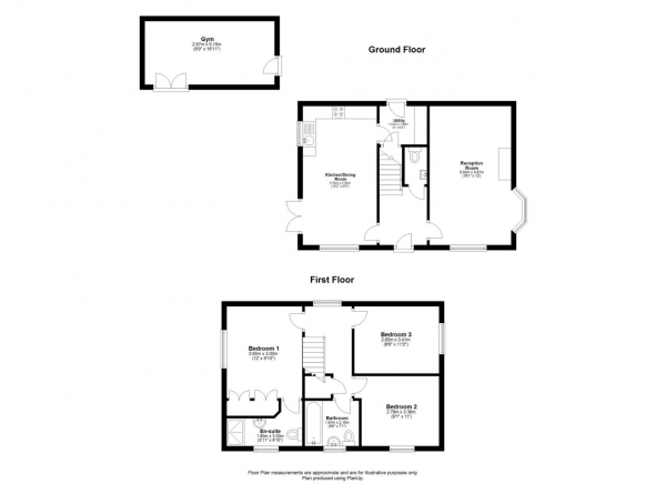 Floor Plan Image for 3 Bedroom Detached House for Sale in Graves Way, Anstey, Leicestershire