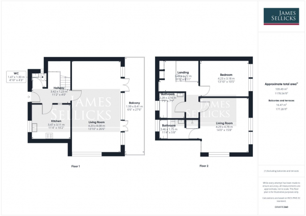 Floor Plan Image for 2 Bedroom Apartment for Sale in The Pick Building, Wellington Street, Leicester