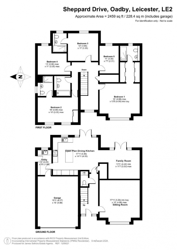 Floor Plan Image for 5 Bedroom Detached House for Sale in Sheppard Drive, Oadby, Leicestershire