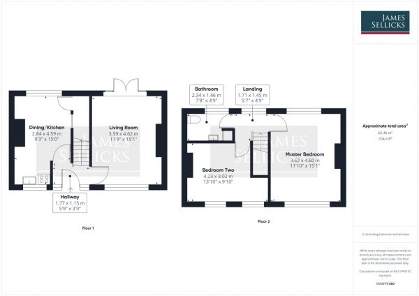 Floor Plan Image for 2 Bedroom Terraced House for Sale in Henley Road, West End, Leicester