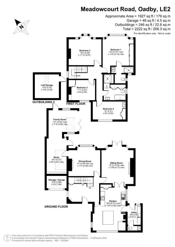 Floor Plan Image for 4 Bedroom Detached House for Sale in Meadowcourt Road, Oadby, Leicestershire