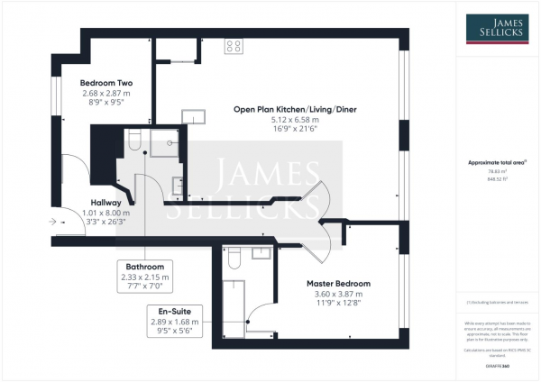 Floor Plan Image for 2 Bedroom Apartment for Sale in The Foister Building, Charles Street, Leicester