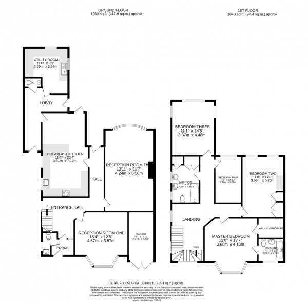 Floor Plan Image for 4 Bedroom Property for Sale in Meadowcourt Road, Oadby, Leicestershire