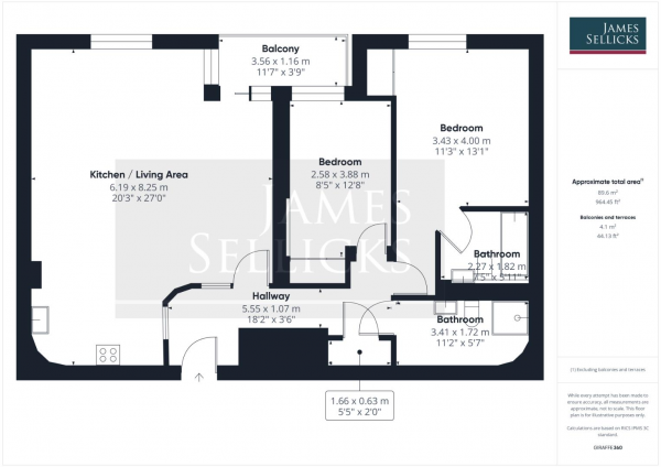 Floor Plan Image for 2 Bedroom Apartment for Sale in The Needleworks, Albion Street, Leicester