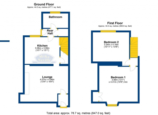 Floor Plan Image for 2 Bedroom Terraced House for Sale in High Street, Podington, Bedfordshire NN29 7HS