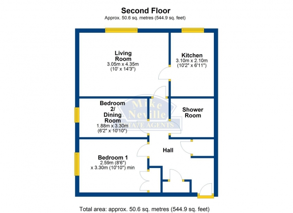 Floor Plan Image for 2 Bedroom Retirement Property for Sale in Barwick House, Duck Street, Rushden, NN10 9GP