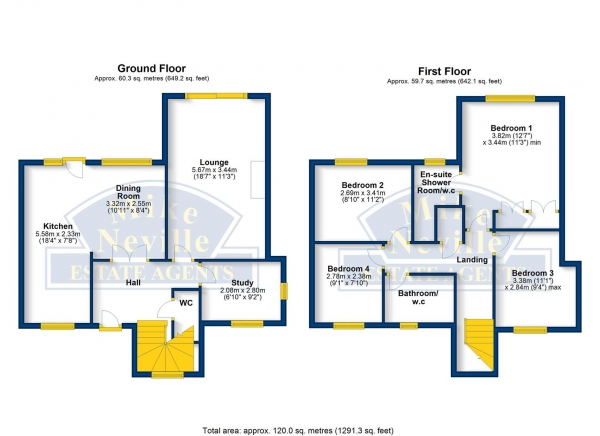 Floor Plan Image for 4 Bedroom Detached House for Sale in Church Close, Wymington, North Bedfordshire, NN10 9FG