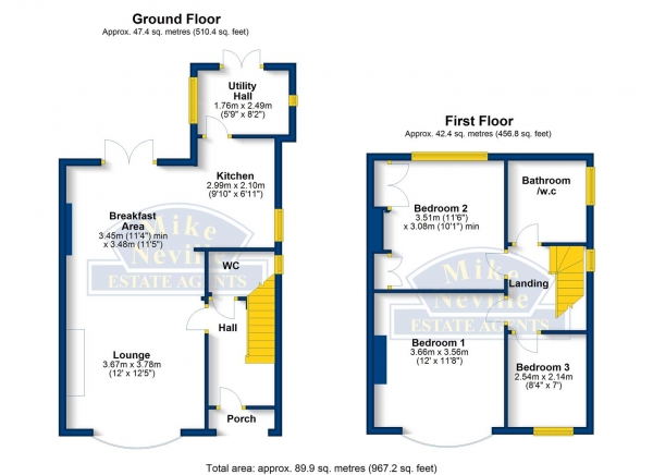 Floor Plan Image for 3 Bedroom Detached House for Sale in Wellingborough Road, Rushden, NN10 9YG