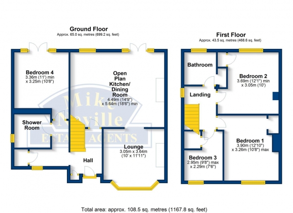 Floor Plan Image for 4 Bedroom Semi-Detached House for Sale in Tenter Close, Higham Ferrers, NN10 8AF