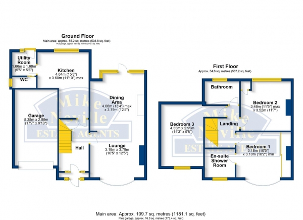 Floor Plan Image for 3 Bedroom Semi-Detached House for Sale in Park Avenue, Rushden, NN10 9NP