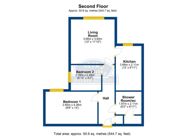 Floor Plan Image for 2 Bedroom Retirement Property for Sale in Barwick House, Duck Street, Rushden NN10 9GP