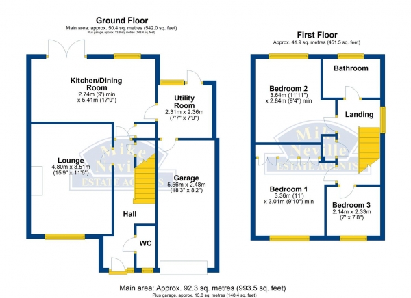 Floor Plan Image for 3 Bedroom Link Detached House for Sale in Duchy Close, Chelveston, NN9 6AW