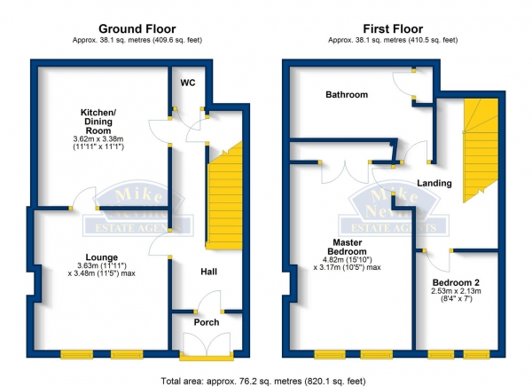 Floor Plan Image for 2 Bedroom Terraced House for Sale in Windmill Road, Rushden, NN10 9TN