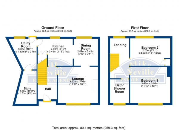 Floor Plan Image for 2 Bedroom End of Terrace House for Sale in High Street, Irchester, NN29 7AA