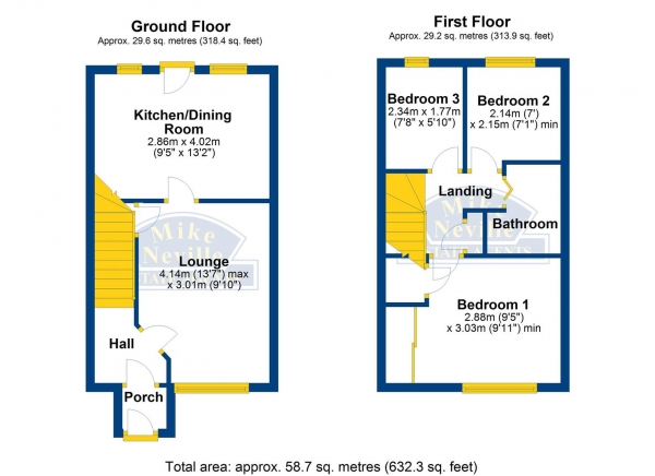 Floor Plan Image for 3 Bedroom End of Terrace House for Sale in Park Place, Rushden, NN10 0RR