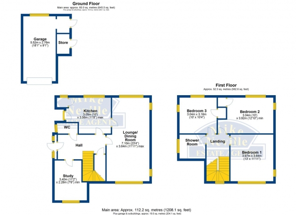 Floor Plan Image for 3 Bedroom Detached House for Sale in Gipsy Lane, Irchester, NN29 7DL