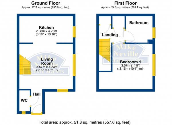 Floor Plan Image for 1 Bedroom Cluster House for Sale in Eagle Way, Harrold, Bedford, MK43 7EW