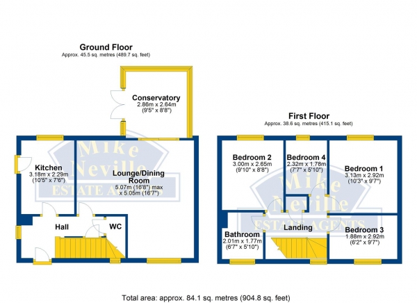 Floor Plan Image for 4 Bedroom Detached House for Sale in Shannon Close, Rushden, NN10 0ET