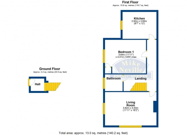 Floor Plan Image for Studio Flat for Sale in Kings Road, Rushden, NN10 0DL