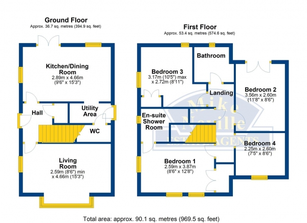 Floor Plan Image for 4 Bedroom Detached House for Sale in Glassbrook Road, Rushden, NN10 9TG