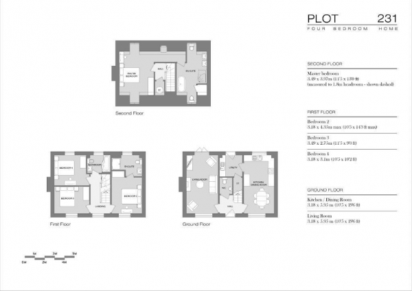 Floor Plan Image for 4 Bedroom Detached House for Sale in Nansledan, Newquay