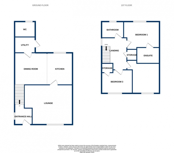 Floor Plan Image for 3 Bedroom Detached House for Sale in Trewiddle Court, St Austell