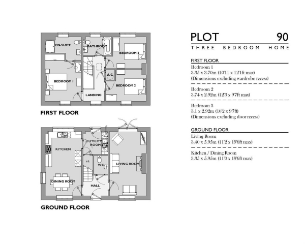 Floor Plan Image for 3 Bedroom Detached House for Sale in Nansledan, Newquay